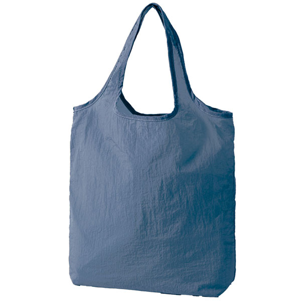 ミニバッグ付き・やわらか撥水トート(アッシュブルー)