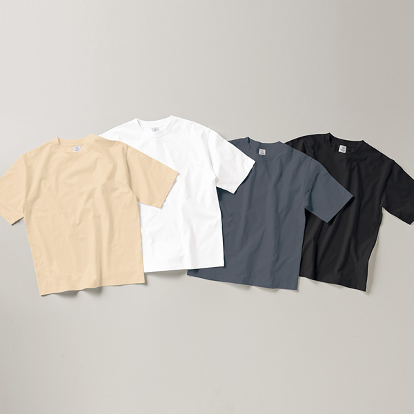 カスタムデザインオーガニックコットンTシャツ　7.4オンス　オーバーサイズ（M）カラー
