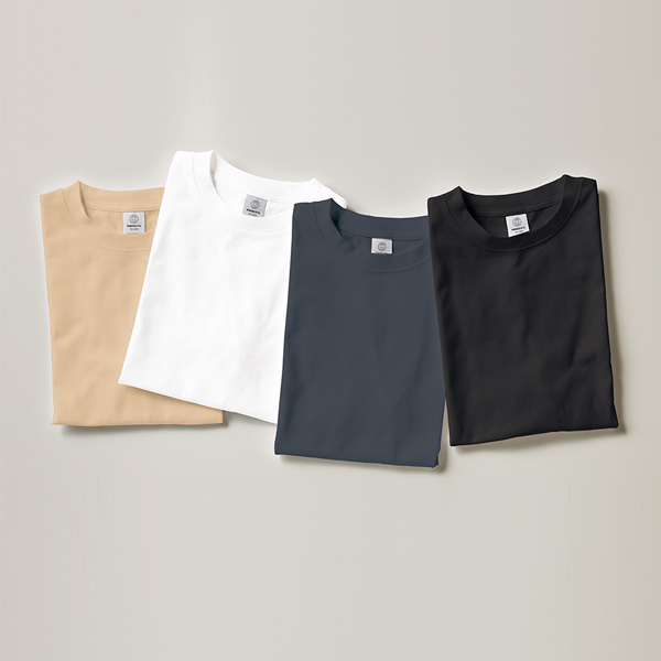 カスタムデザインオーガニックコットンTシャツ　7.4オンス　オーバーサイズ（XS）ナチュラルホワイト