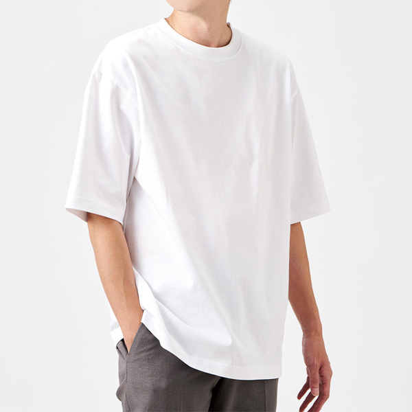 カスタムデザインオーガニックコットンTシャツ　7.4オンス　オーバーサイズ（XXXL）ナチュラルホワイト