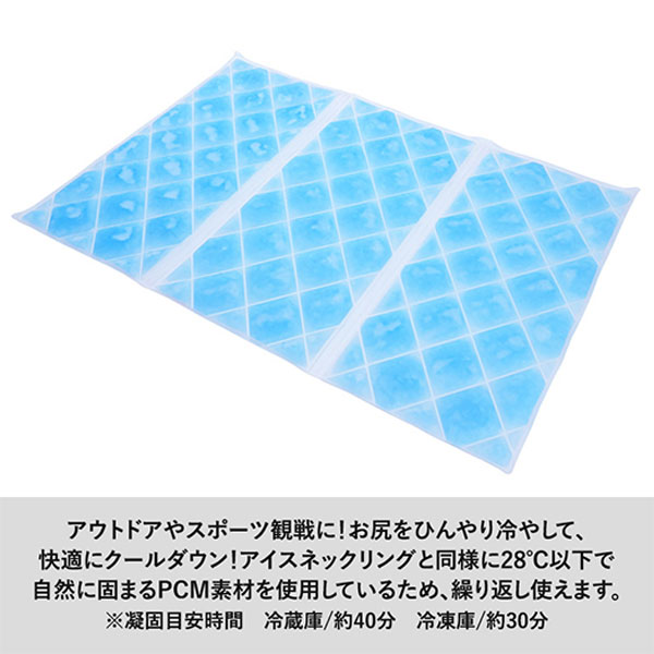 アイス敷きパッド（EVAポーチ付）　ライトブルー