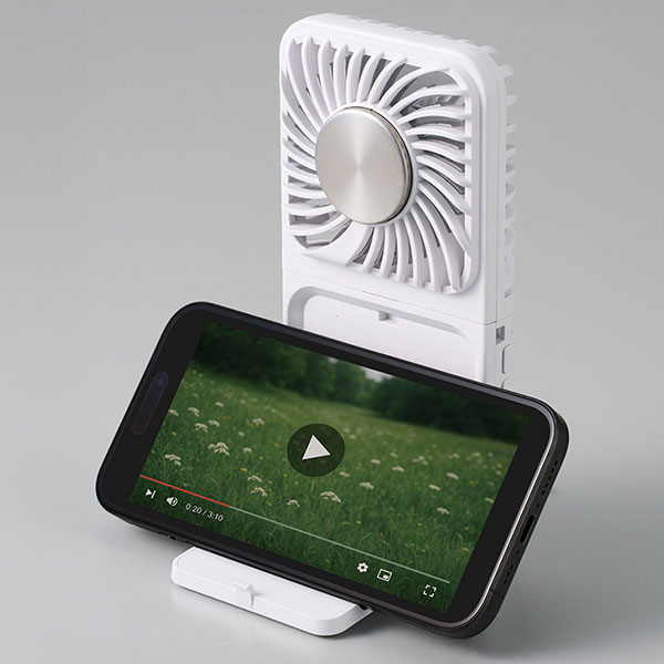 スマホスタンド付冷却プレートUSBファン