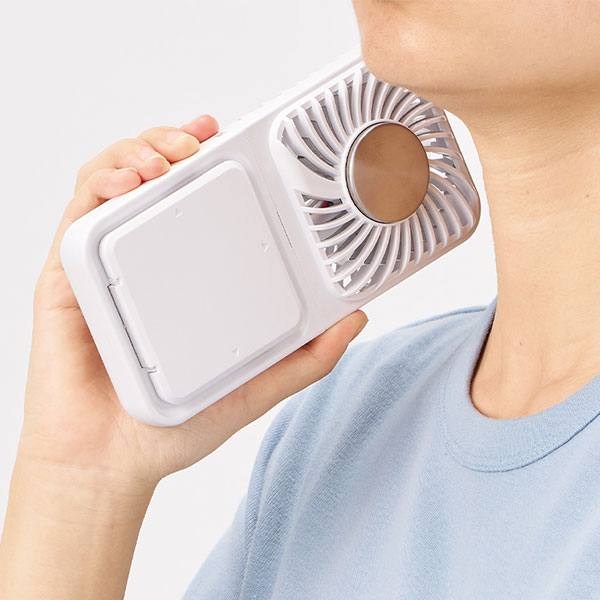 スマホスタンド付冷却プレートUSBファン