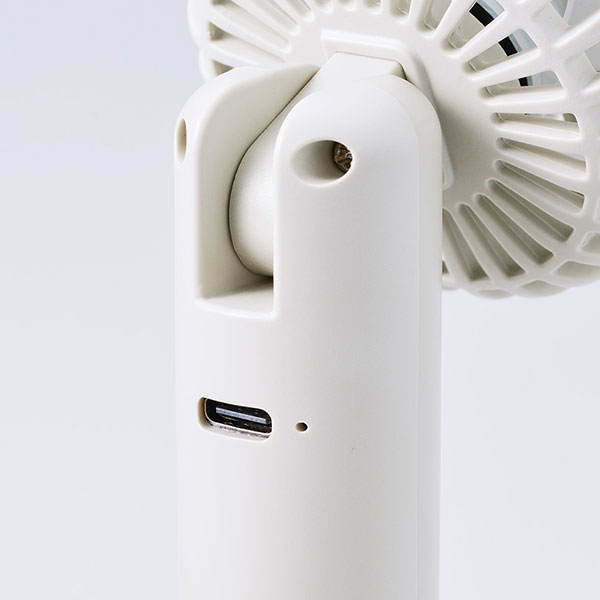 日傘にもつけられるクリップ付ハンディファン