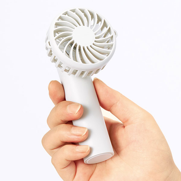 日傘にもつけられるクリップ付ハンディファン