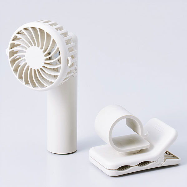 日傘にもつけられるクリップ付ハンディファン