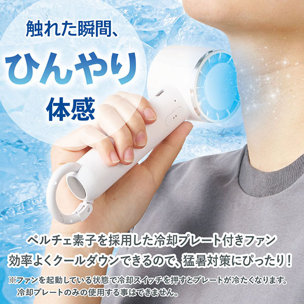 冷却プレートカラビナUSBハンディファン（リン酸鉄使用）
