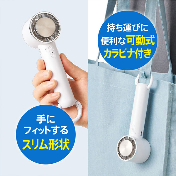 冷却プレートカラビナUSBハンディファン（リン酸鉄使用）