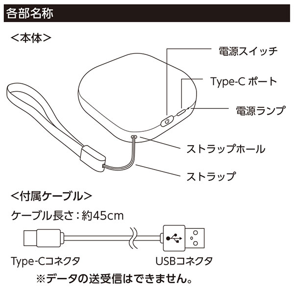 スクエアUSBエコカイロ