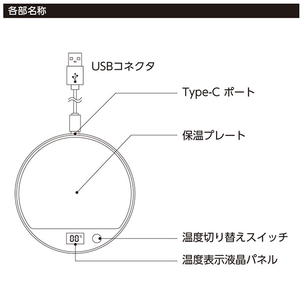 USBカップウォーマー　ラウンド