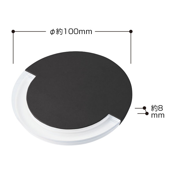 クリアワイヤレス充電器　ラウンド　10W