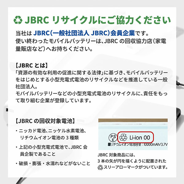 全面印刷できるモバイルチャージャー5000　スクエア