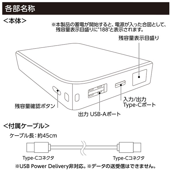 モバイルチャージャー8000　デジタル表示付