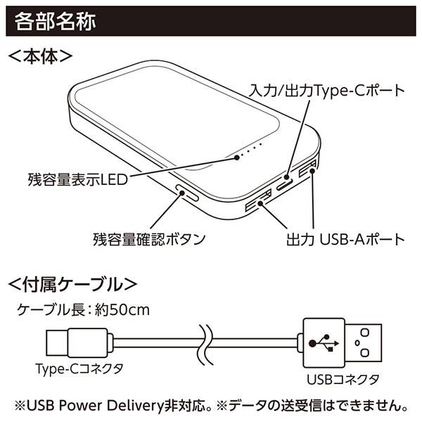 モバイルチャージャー5000（凖固体使用）