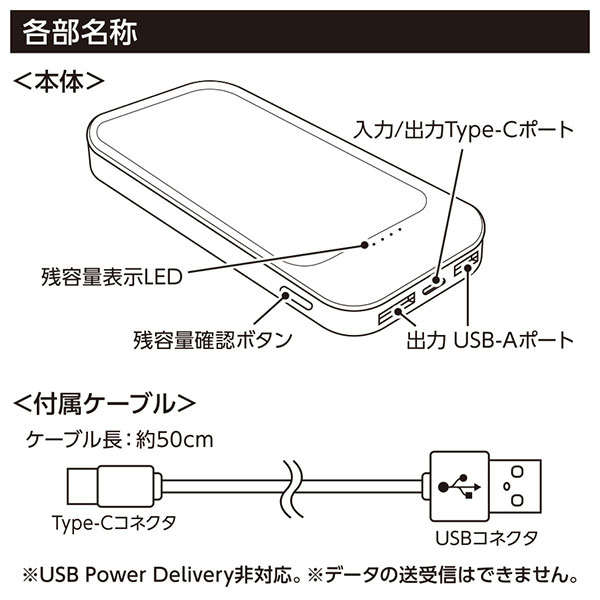 モバイルチャージャー10000（凖固体使用）
