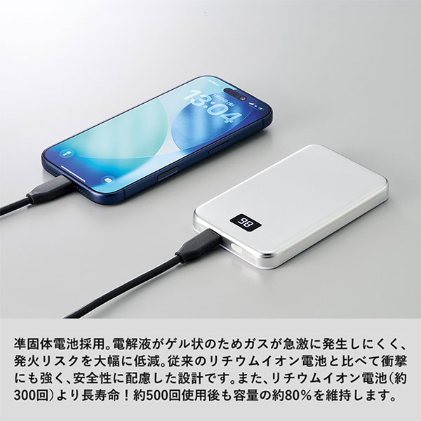 マグネット対応準固体電池モバイルチャージャー5000