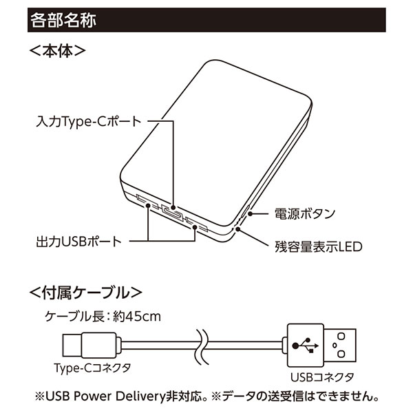 全面印刷できるモバイルチャージャー5000(リン酸鉄使用)