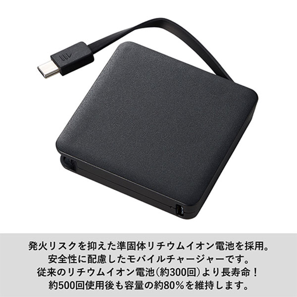 全面印刷できるコードインモバイルチャージャー2000(準固体使用)