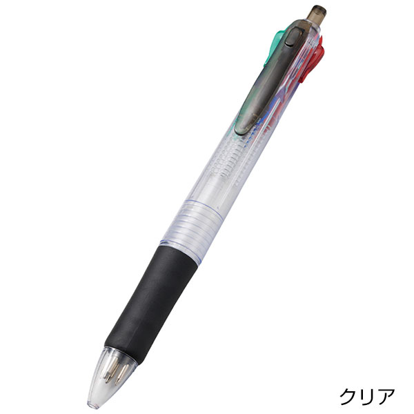 クリア4色ボールペン（再生ABS）