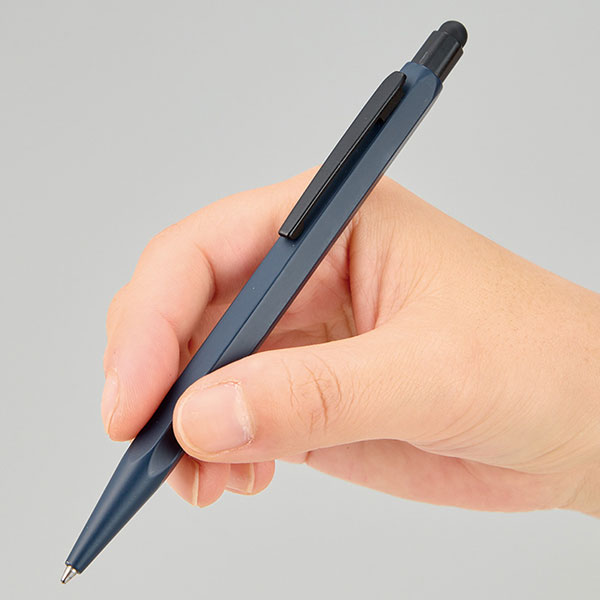 タッチペン付メタル六角ボールペン(再生アルミ)