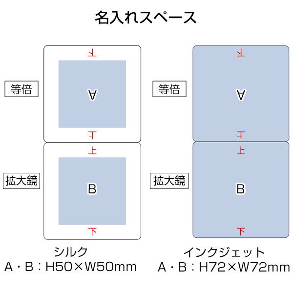 全面印刷できる合皮コンパクトミラー　スクエア（両面対応）