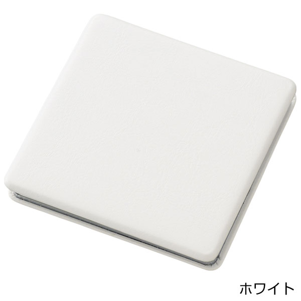 全面印刷できる合皮コンパクトミラー　スクエア（両面対応）