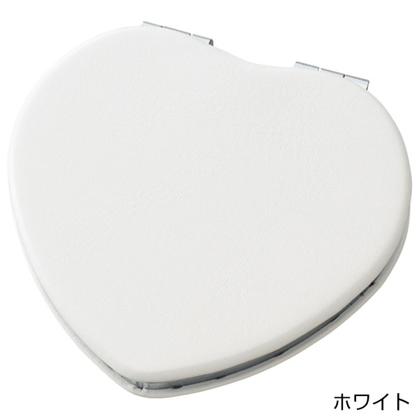 全面印刷できる合皮コンパクトミラー　ハート