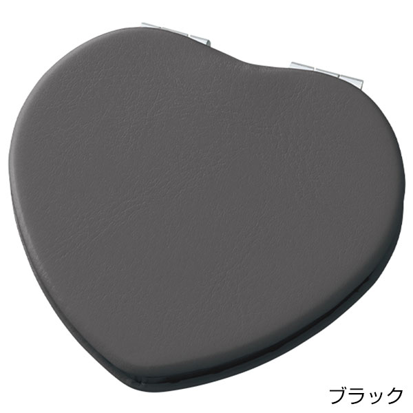 全面印刷できる合皮コンパクトミラー　ハート