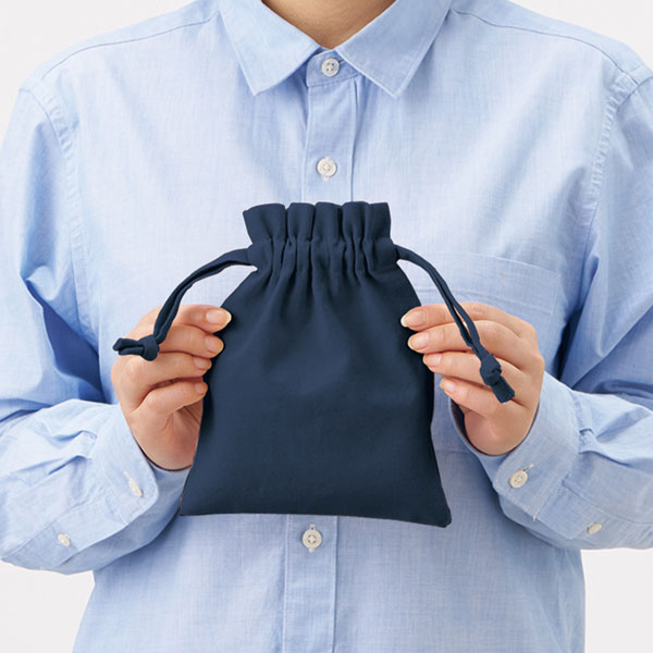 厚手コットンフリル巾着(S)