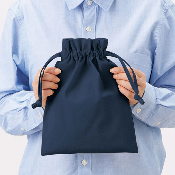 厚手コットンフリル巾着(M)