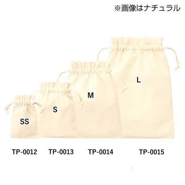 厚手コットンフリル巾着(M)　ナチュラル