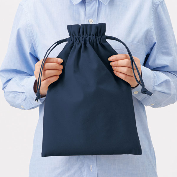 厚手コットンフリル巾着(L)