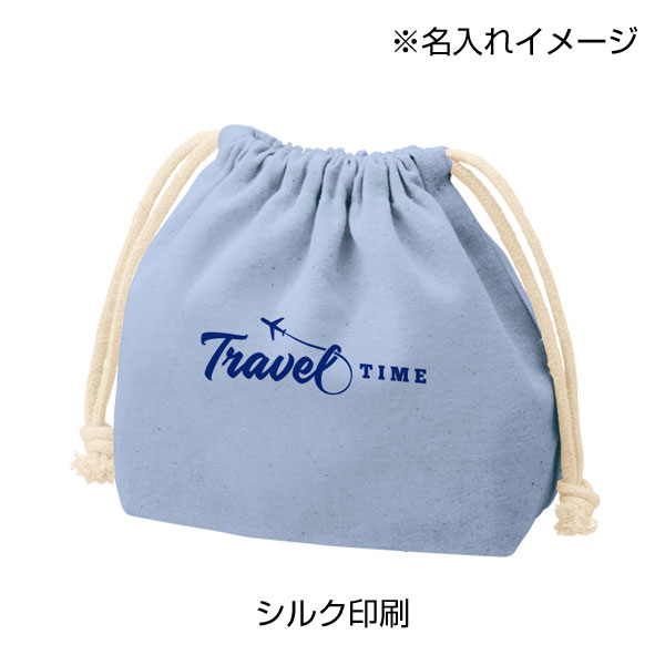 厚手コットンポーチ巾着(S)