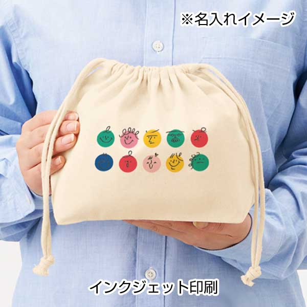 厚手コットンポーチ巾着(M) ナチュラル