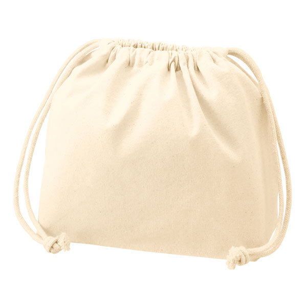 厚手コットンポーチ巾着(M) ナチュラル