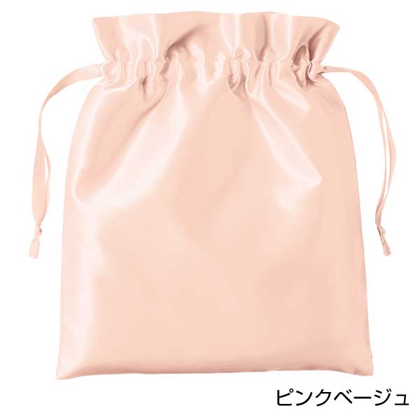 サテンフリル巾着(M)