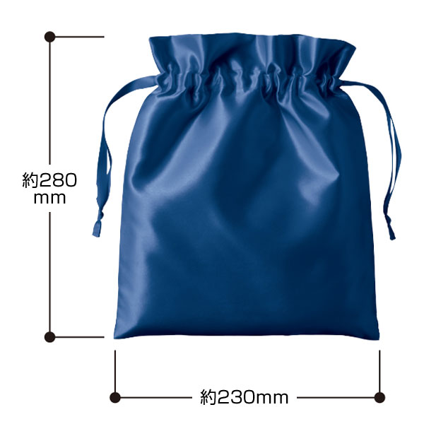 サテンフリル巾着(M)