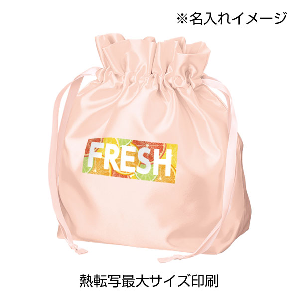 サテンフリルポーチ巾着