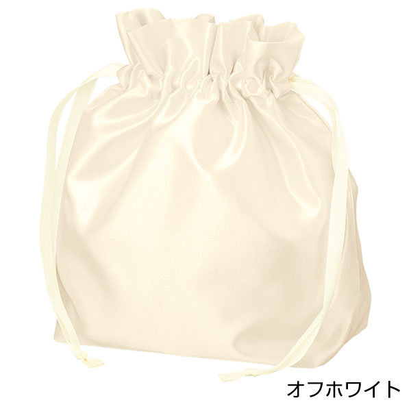 サテンフリルポーチ巾着