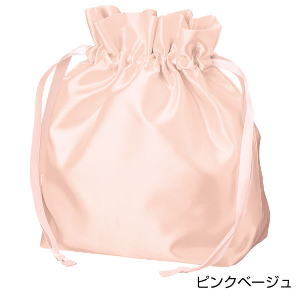 サテンフリルポーチ巾着
