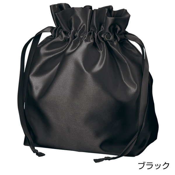 サテンフリルポーチ巾着