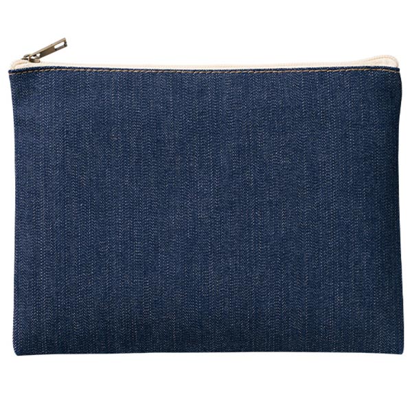 デニムフラットポーチ(M) インディゴ
