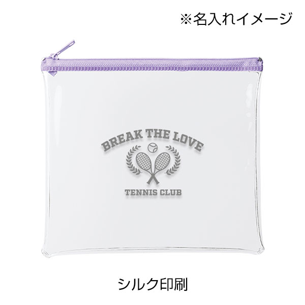 カラーファスナークリアポーチ(M)