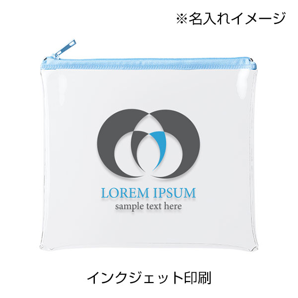 カラーファスナークリアポーチ(M)