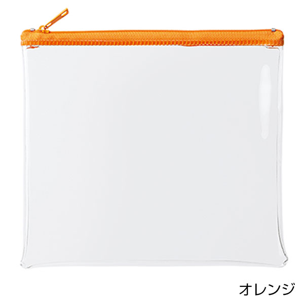 カラーファスナークリアポーチ(M)