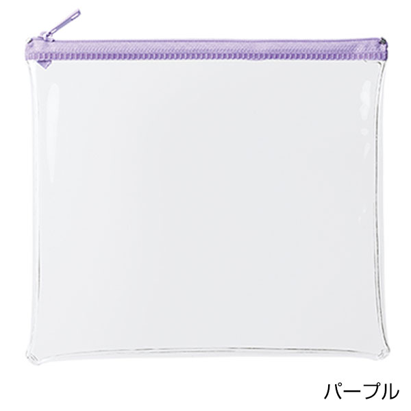 カラーファスナークリアポーチ(M)