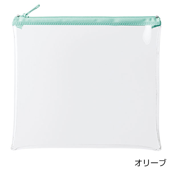 カラーファスナークリアポーチ(M)