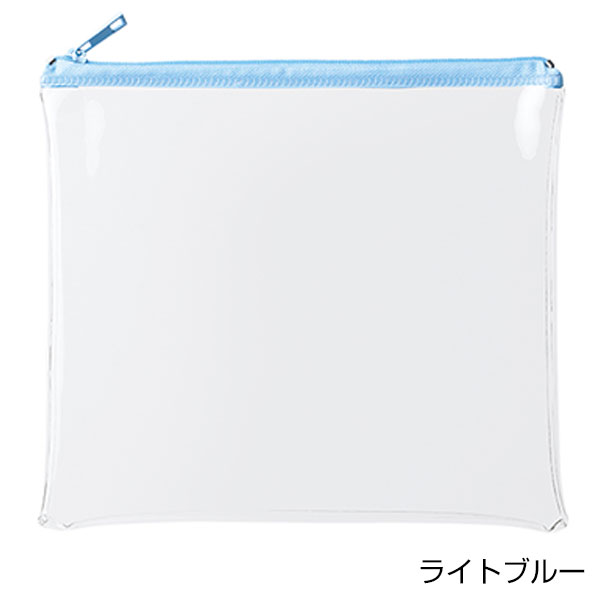 カラーファスナークリアポーチ(M)