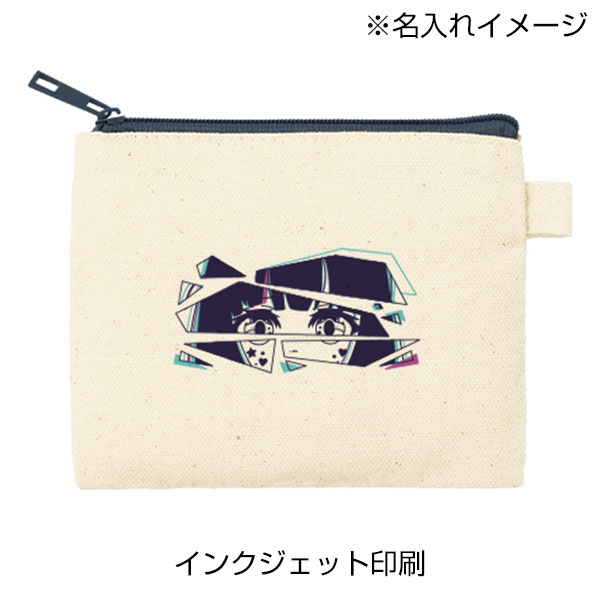 カラーファスナーキャンバスフラットポーチ(SS)