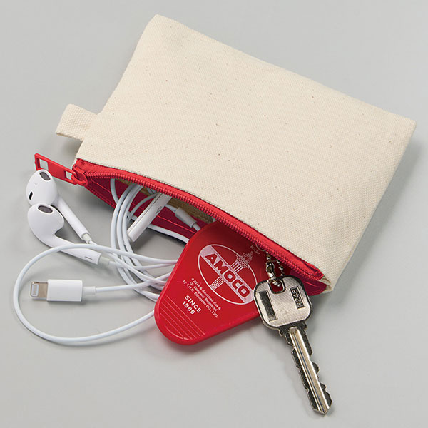 カラーファスナーキャンバスフラットポーチ(SS)